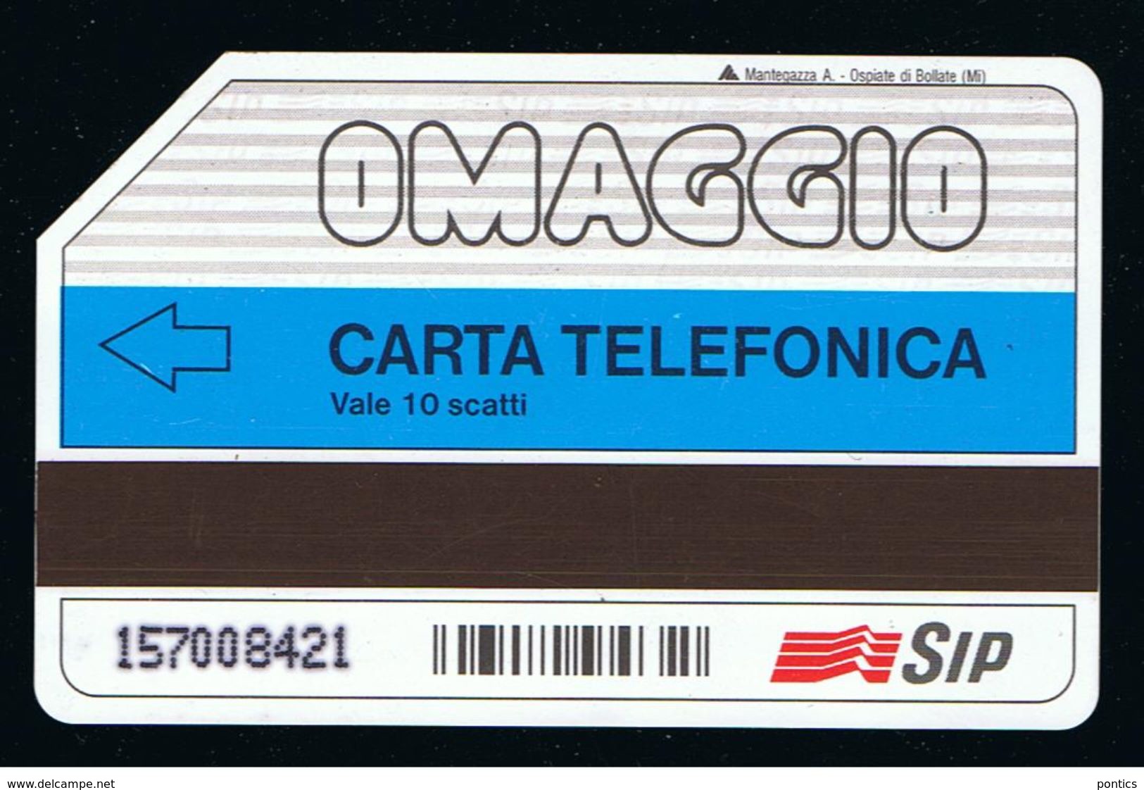 07 - ITALIA - 0P109  OMAGGIO PRIVATA TESSERA TELEFONICA NO. 109  USATA - Private-Omaggi