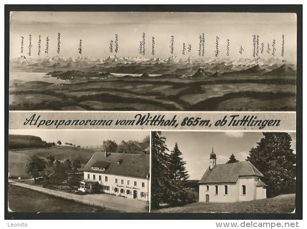 WITTHOH Ob Tuttlingen Alpenpanorama Gasthaus WINDEGG über Engen Hegau Ca. 1960 - Tuttlingen