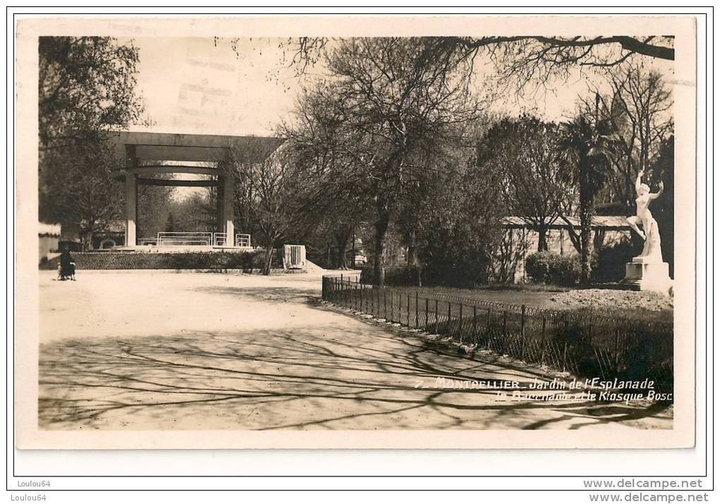 CPA - 34 - Montpellier - Jardin De L´Esplanade - Divisé-circulé - En Bon état - 1937 - - Montpellier