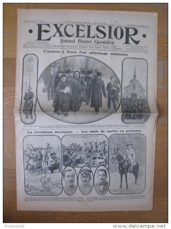 Excelsior 1913 . L'arrivée à Paris D'un Pélerinage Antoiniste - Desde 1950