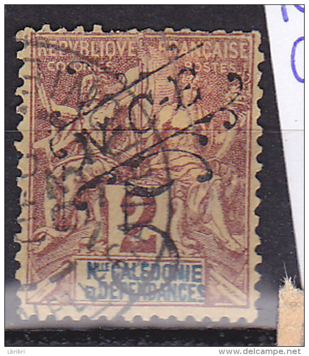 OCEANIE NOUVELLE CALEDONIE N° 54 5C S 4C BRUN LILAS TYPE GROUPE ALLEGORIQUE OBL - Used Stamps