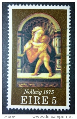 EIRE 1975: YT 335 / Mi 333 / Hib C216 A / Sc 382 / SG 384, Blue Spot Next To Baby Leg, O - FREE SHIPPING ABOVE 10 EURO - Usati