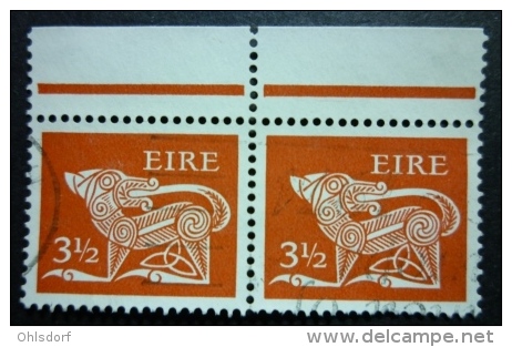 EIRE 1971: YT 258 / Mi 256 X / Hib D57 / Sc 296 / SG 293, Wmk E, Pair, O - FREE SHIPPING ABOVE 10 EURO - Usati