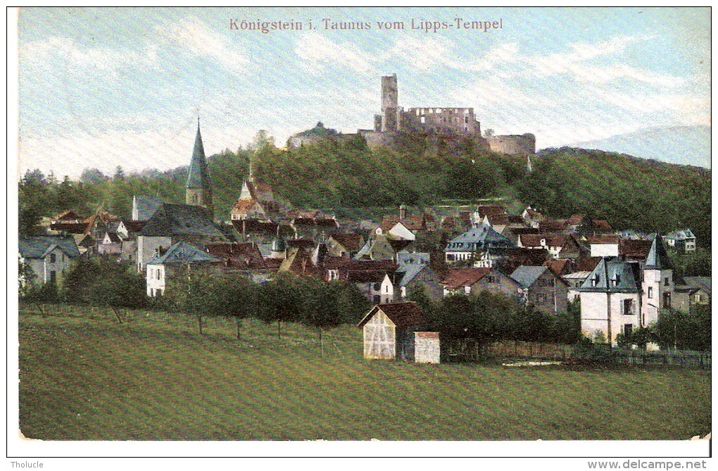 Allemagne-Königstein (Koenistein) I. Taunus (Darmstadt -Hesse)-1911-Vom Lipps-Tempel-Pension Adolf (voir Scan) - Königstein