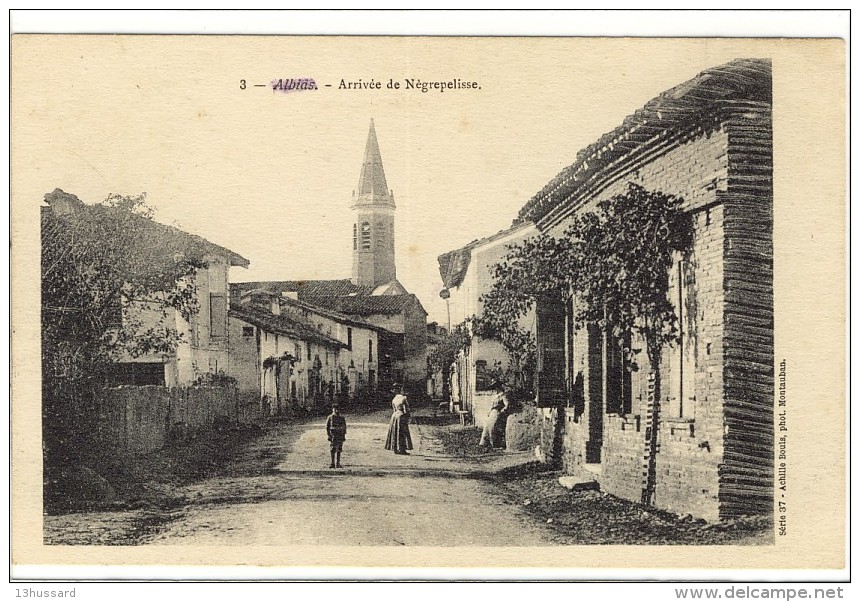 Carte Postale Ancienne Albias - Arrivée De Nègrepelisse - Albias