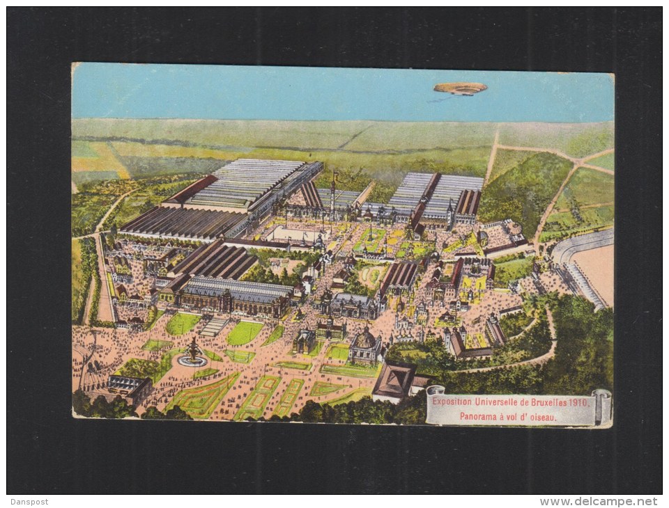 CP Exposition Universelle 1910 Panorama A Vol D'Oiseau - Mostre Universali