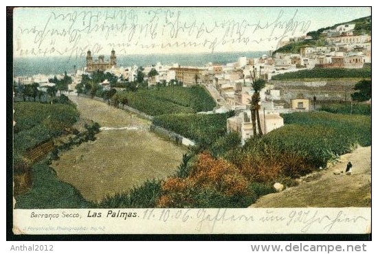 Litho Canari, Las Palmas. - Barranco Secco - Used 19.10.1906 - La Palma
