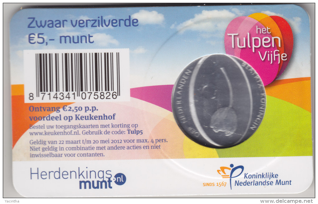 @Y@   Vijf Euro Coincard  Tulpen  (400 Jr Nl / Turkije)   2012     UNC - Nederland