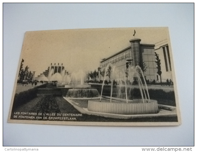 Exposition De Bruxelles 1935  Les Fontaines De L'allèe Du Centenaire - Esposizioni
