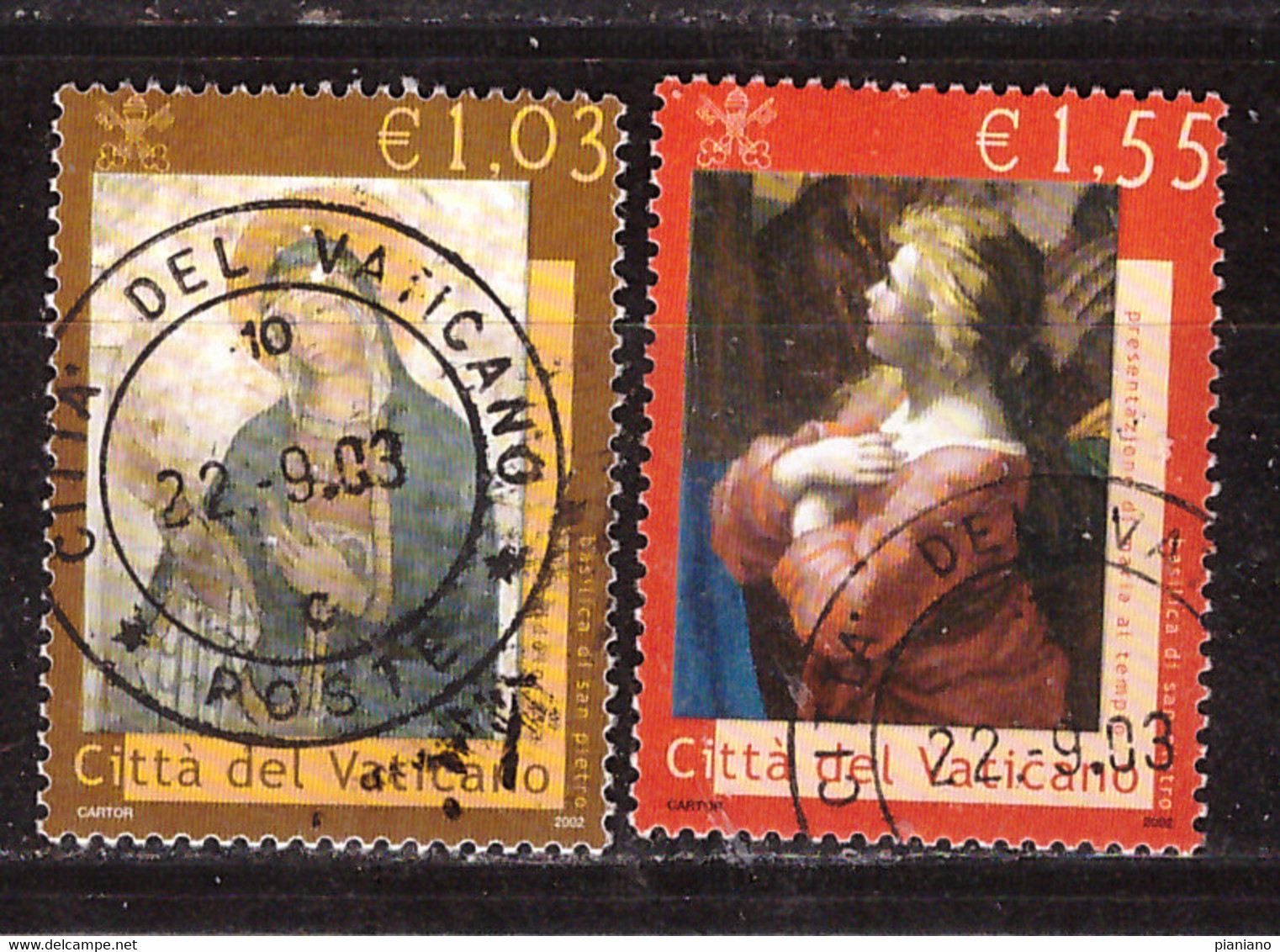 PIA -  VATICANO -  2002  : La  Madonna Nella Basilica Vaticana    (SAS  1253-62 ) - Used Stamps