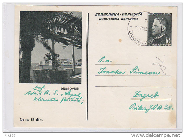 YUGOSLAVIA,postal Stationery  DUBROVNIK - Postal Stationery