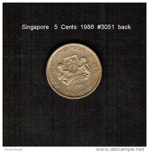 SINGAPORE    5  CENTS  1986  (KM # 50) - Singapur