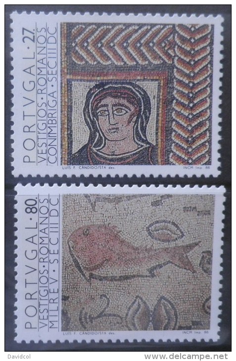 P114.-. PORTUGAL  1988.-. SC #: 1746-47 .-. MNH .-. ROMAN CIVILIZATION IN PORTUGAL - Ungebraucht