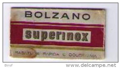 LAMETTA DA BARBA - BOLZANO SUPERINOX ( Rasatura Rapida E Dolcissima) - ANNO 1964-84 - Lames De Rasoir