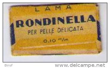 LAMETTA DA BARBA - RONDINELLA LUXUSN - ANNO 1930-40 ( CATALOGO POCO COMUNE) - Razor Blades
