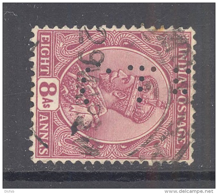 INDIA, Perfin &acute;C. T. R.&acute; On 1926 George V (wmk Small Stars) Stamp - 1882-1901 Empire