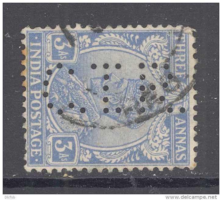 INDIA, Perfin &acute;C. T. R.&acute; On 1926 George V (wmk Small Stars) Stamp - 1882-1901 Empire