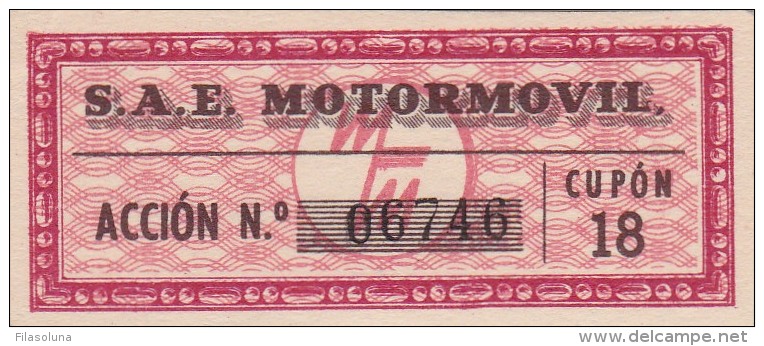 01332 Acciones S.A.E MOTORMOVIL - Automobile