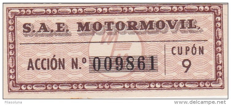 01333 Acciones S.A.E MOTORMOVIL - Automobile