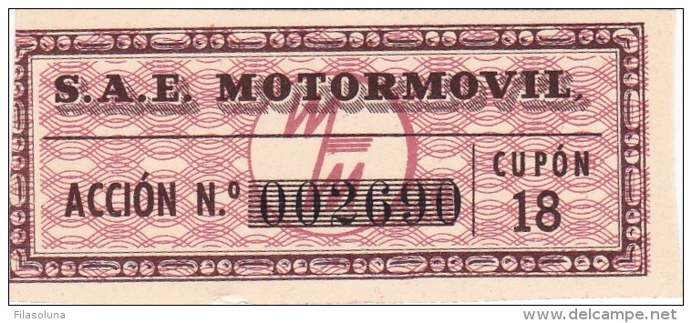 01335 Acciones S.A.E MOTORMOVIL - Automovilismo