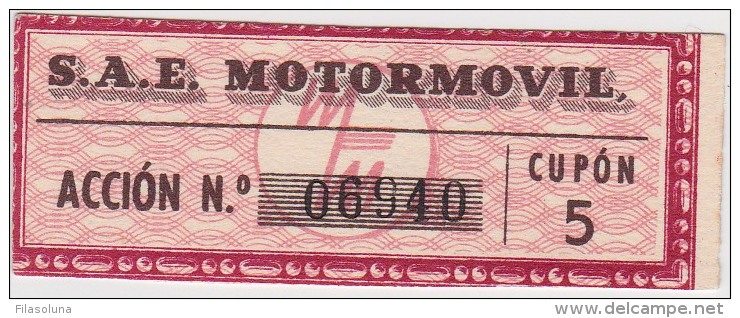 01339 Acciones S.A.E MOTORMOVIL - Automobile