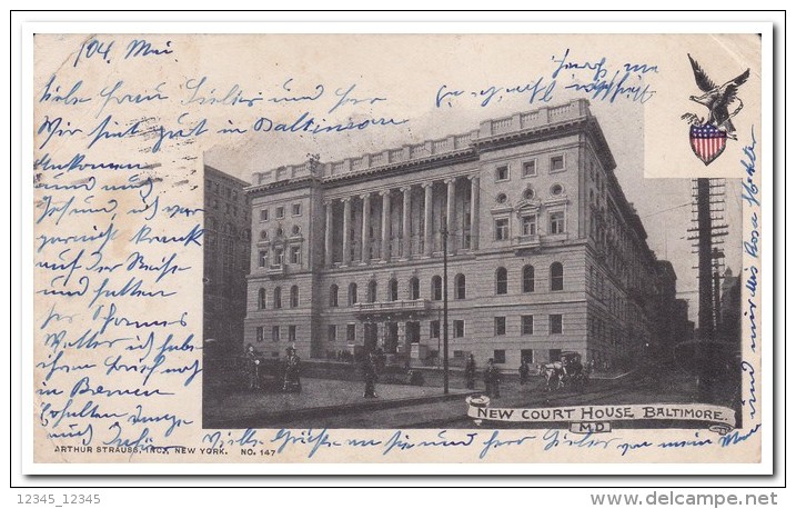 Baltimore 1904, New Court House ( Corners Not So Nice ) - Otros & Sin Clasificación