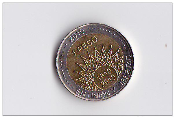 1 PESO - 2010 - BICENTENAIRE De L'ARGENTINE - El Palmar - Argentina