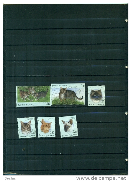 FINLANDE CHATS 6 VL OBLITERES - Used Stamps