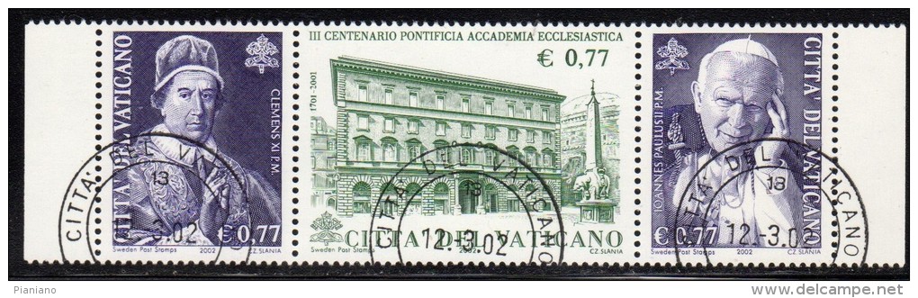 PIA -  VATICANO -  2002  : 300°  Della  Pontificia Accademia Ecclesiastica -     (SAS  1263-65 ) - Used Stamps