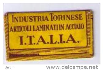 LAMETTA DA BARBA - LAMA ITALIA - ANNO 1947 - Scheermesjes