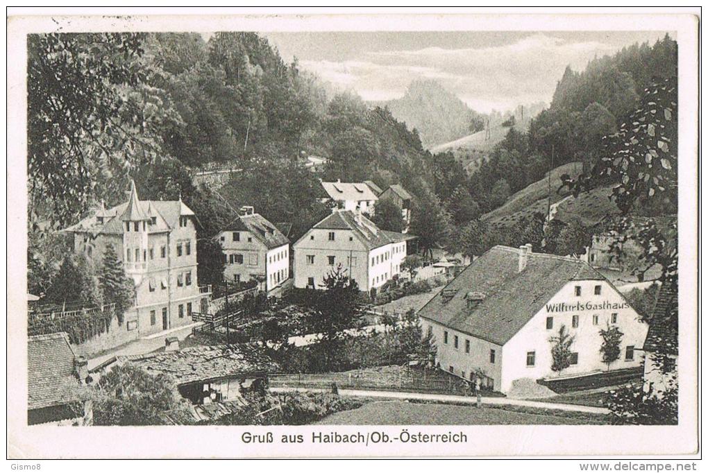 AK Gruß Aus Haibach/Ob.-Österreich Mit Ansicht Wilfurts Gasthaus, Gelaufen 16.10.1929 - Autres & Non Classés
