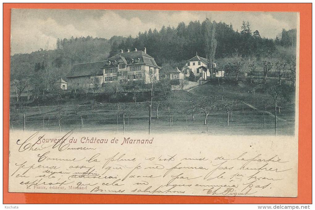 FEL158, Souvenir Du Château De Marnand, Granges - Près - Marnand,   Précurseur,    Circulée 1903 - Marnand