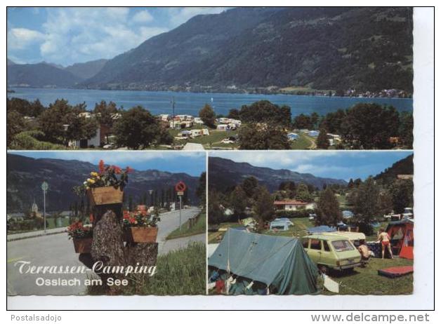 (OS649) OSSIACH AM SEE. CAMPING. AUTO. OLD CAR - Ossiachersee-Orte