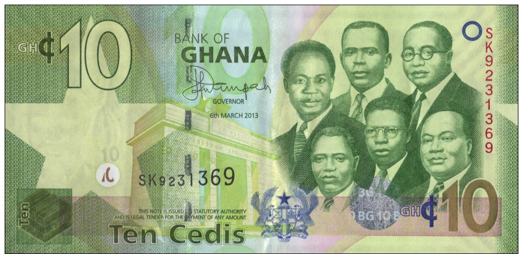 GHANA - REPUBLIC OF GHANA - GH¢10. Banknote  Issued 6th March, 2013 - Ghana