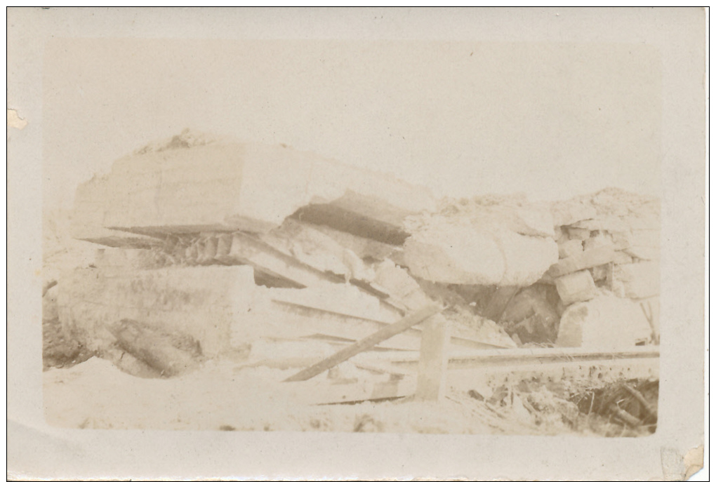 Ruines De La Grande Guerre- Abri Démoli à Ramscapelle Mai 1917   Photo 9/6 Cm - Guerre, Militaire