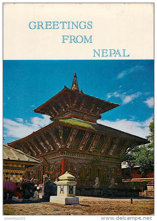 CPSM Greetings From Nepal-Changu Narayan Temple  L1450 - Népal