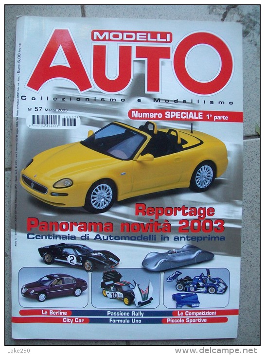 MODELLI AUTO  N°57 MARZO 2003  Rivista Di Automodellismo - Modélisme