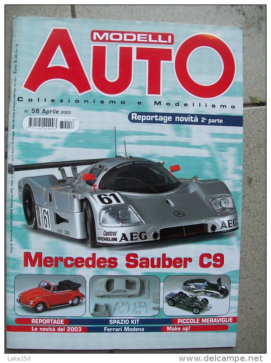 MODELLI AUTO  N°58 APRILE  2003  Rivista Di Automodellismo - Modelbouw