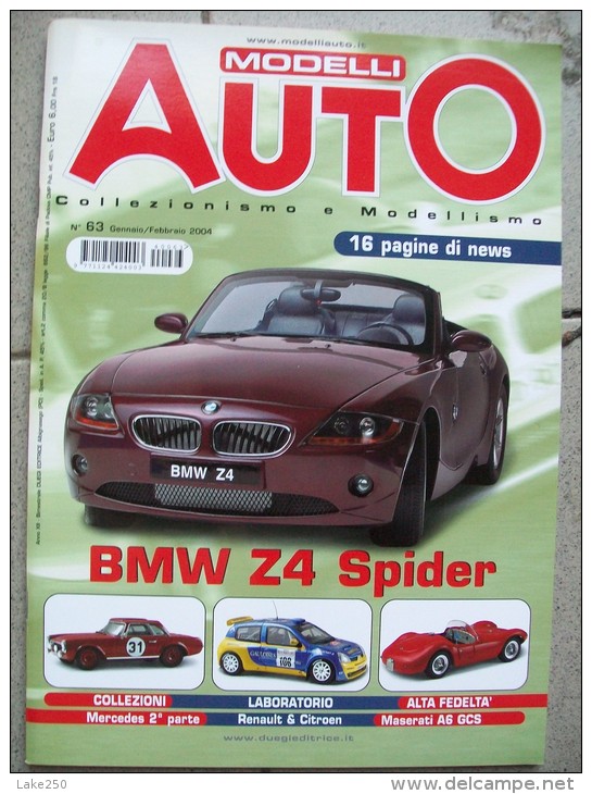 MODELLI AUTO  N°63 GENNAIO / FEBBRAIO  2004  Rivista Di Automodellismo - Modelbouw