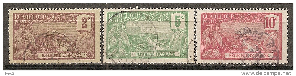 GUADELOUPE -  Yv. N°  55,56,57  (o)  1c,2c,4c   Cote  0,9 Euro BE - Gebraucht