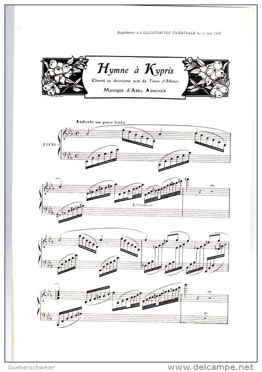 Partition HYMNE A KYPRIS Chanté Au Deuxième Acte De Timon D'Athènes Imprimé En 1907 - Partitions Musicales Anciennes