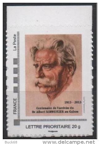 FRANCE 2013 Timbre Personnalisé MonTimbraMoi SCHWEITZER Expo KAYSERSBERG 100 Ans Départ Gabon Nobel 5 - Albert Schweitzer