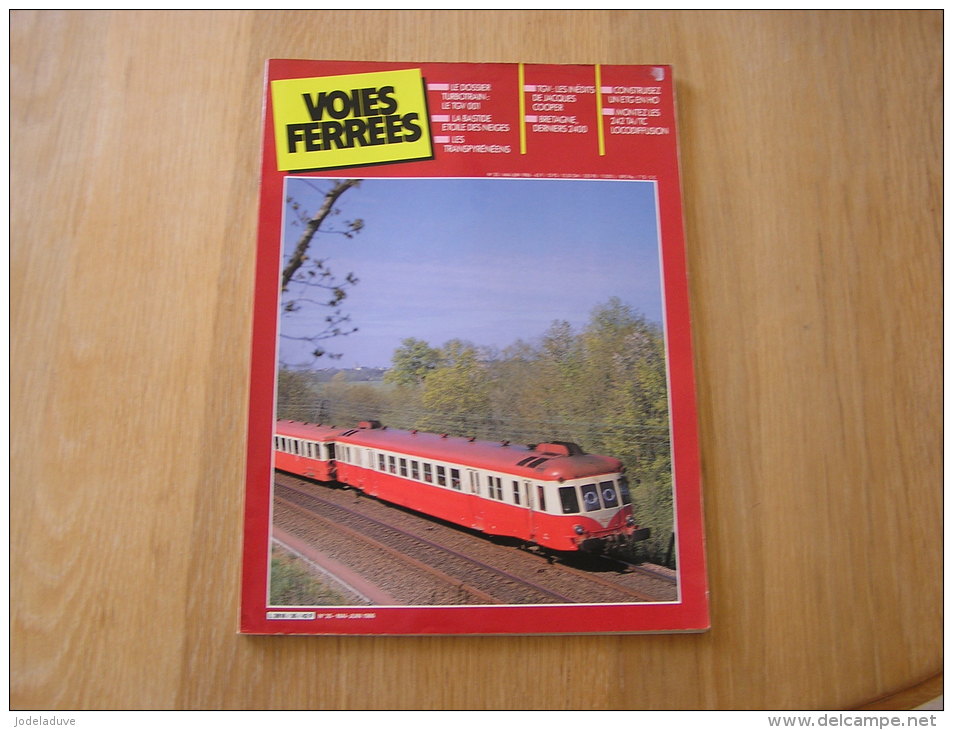 VOIES FERREES N° 35 Revue Train Tram Tramways Autorail Chemins De Fer Rail CF TGV Cévennes Transpyrénéens Turbotrain - Railway & Tramway