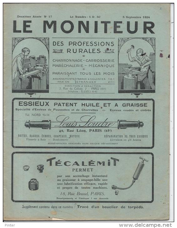 LE MONITEUR Des Professions Rurales - Deuxième Année N° 17 - 5 Septembre 1924 - 1900 - 1949