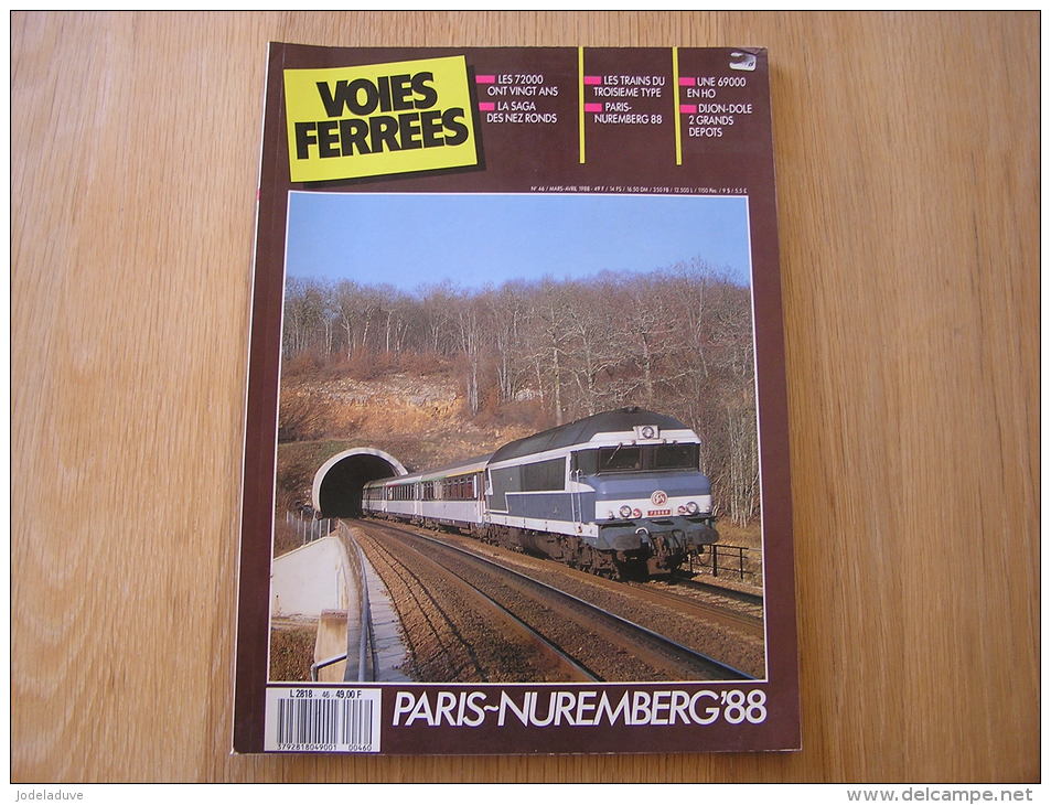 VOIES FERREES N° 46 Revue Train Tram Tramways Autorail Chemins De Fer Rail PCC Dijon Dole Rames Anciennes CFL SNCB - Railway & Tramway