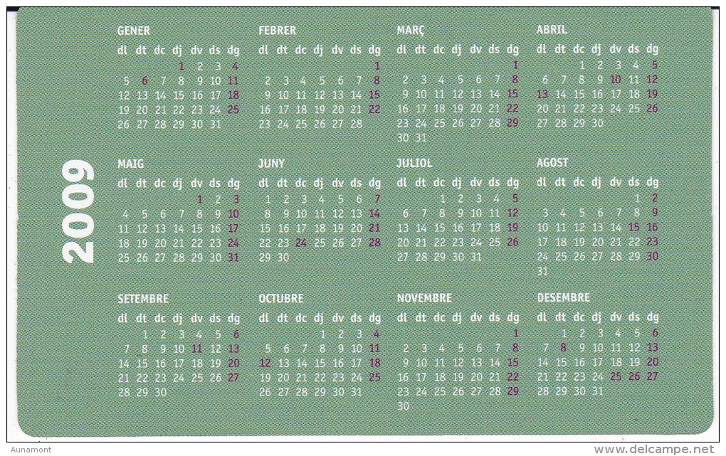 España--Loteria De Catalunya--2009 - Tamaño Pequeño : 2001-...