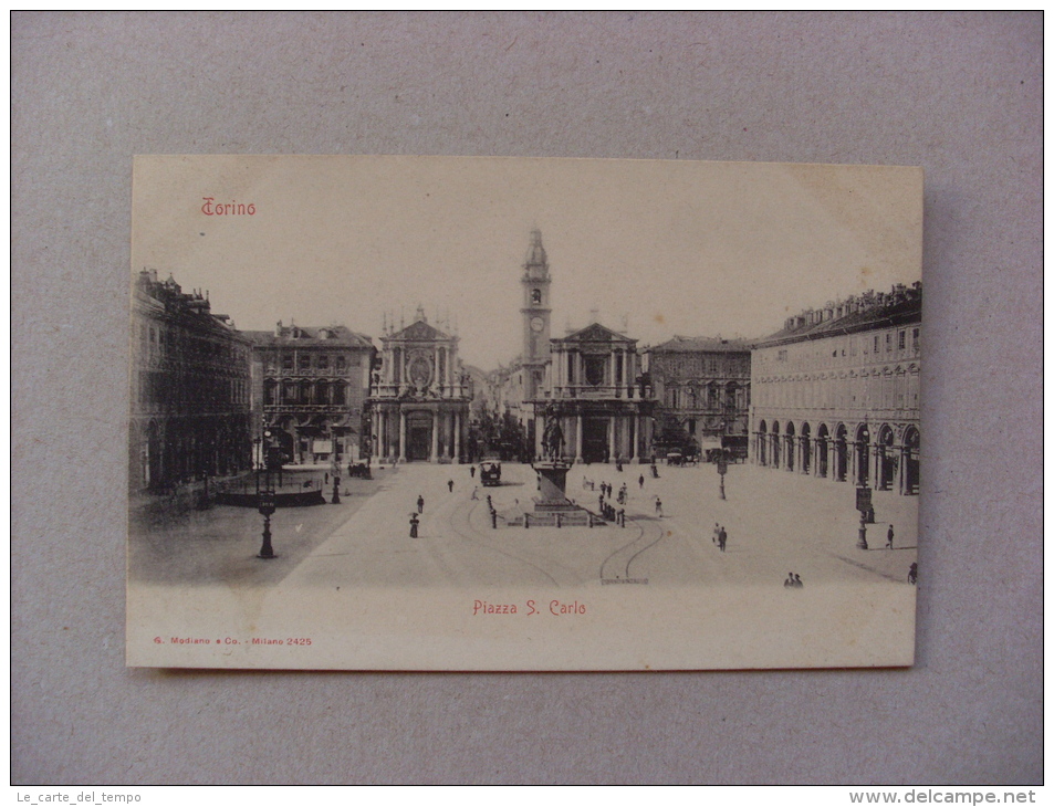 Cartolina TORINO - Piazza S.Carlo. Primi´900 - Places