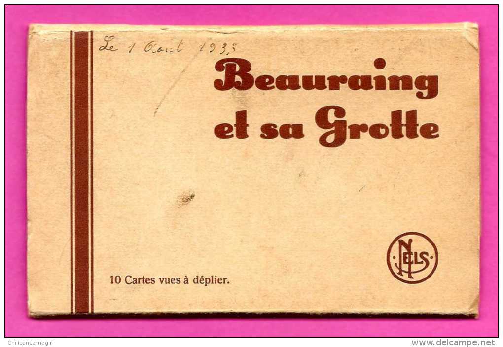 Beauraing Et Sa Grotte - Animée - 10 Cartes Vues à Déplier - Le Pensionnat - Pont Du Chemin De Fer - NELS - 1933 - Beauraing