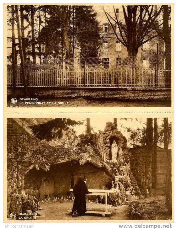 Beauraing Et Sa Grotte - Animée - 10 Cartes Vues à Déplier - Le Pensionnat - Pont Du Chemin De Fer - NELS - 1933 - Beauraing