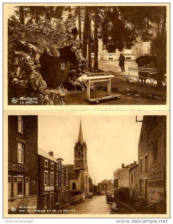 Beauraing Et Sa Grotte - Animée - 10 Cartes Vues à Déplier - Le Pensionnat - Pont Du Chemin De Fer - NELS - 1933 - Beauraing